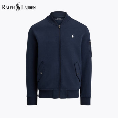 RL Double-Knit Bomber Jacket Ralph Lauren Luxvian College Navy S 