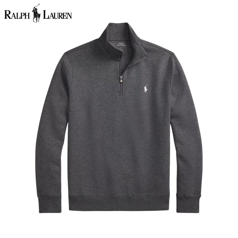 RL Double-Knit Mockneck Pullover Ralph Lauren Aurev Barclay Heather S 