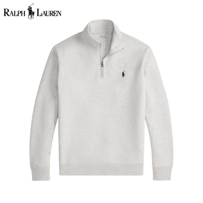 RL Double-Knit Mockneck Pullover Ralph Lauren Aurev Light Sport Heather S 