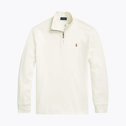 RL Estate-Rib Quarter-Zip Pullover Ralph Lauren Luxvian Parchment Cream S 