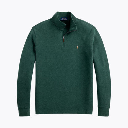 RL Estate-Rib Quarter-Zip Pullover Ralph Lauren Luxvian Scotch Pine Heather S 