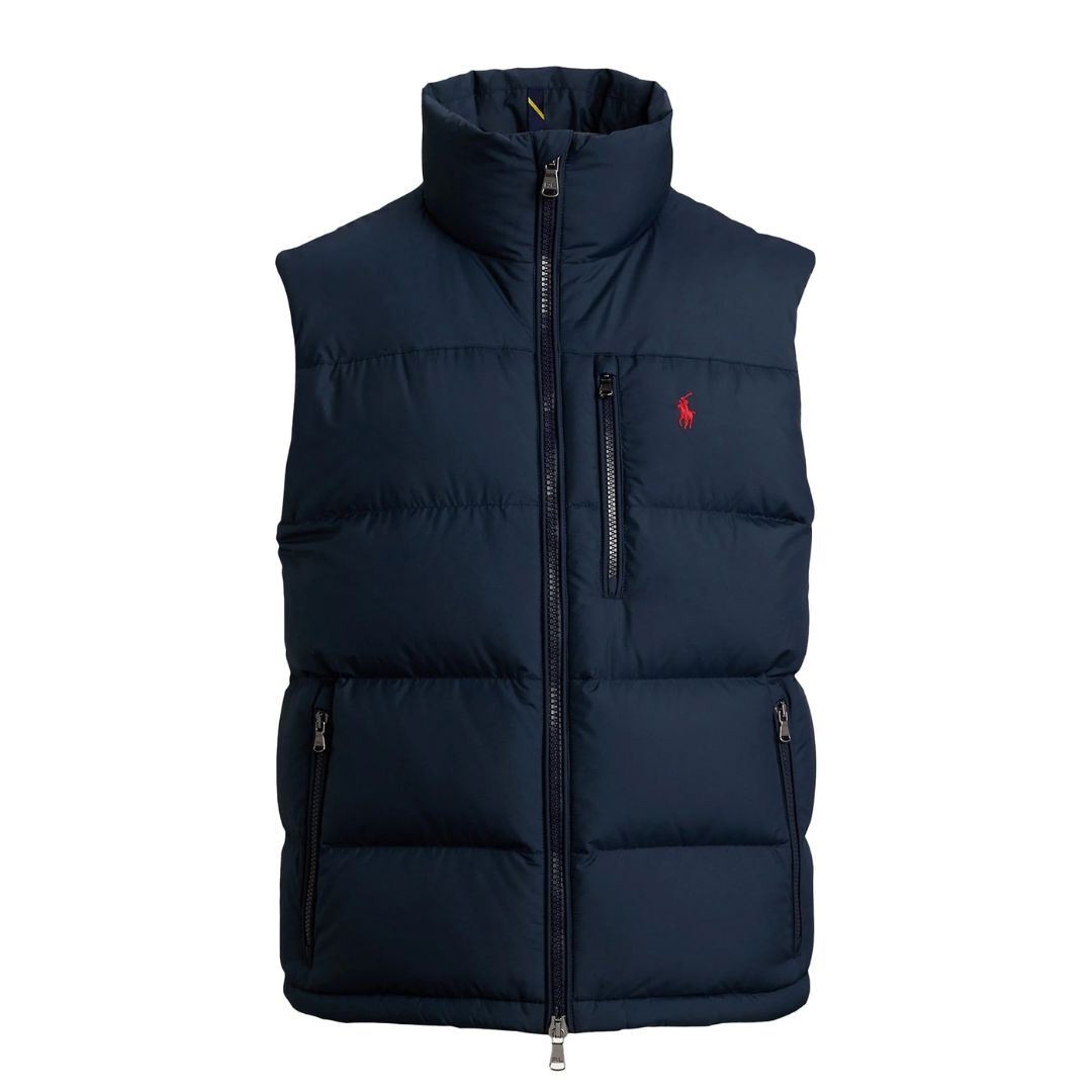RL | Gilet Signature Homme – Déstockage Ralph Lauren Aurev Bleu Profond XS 