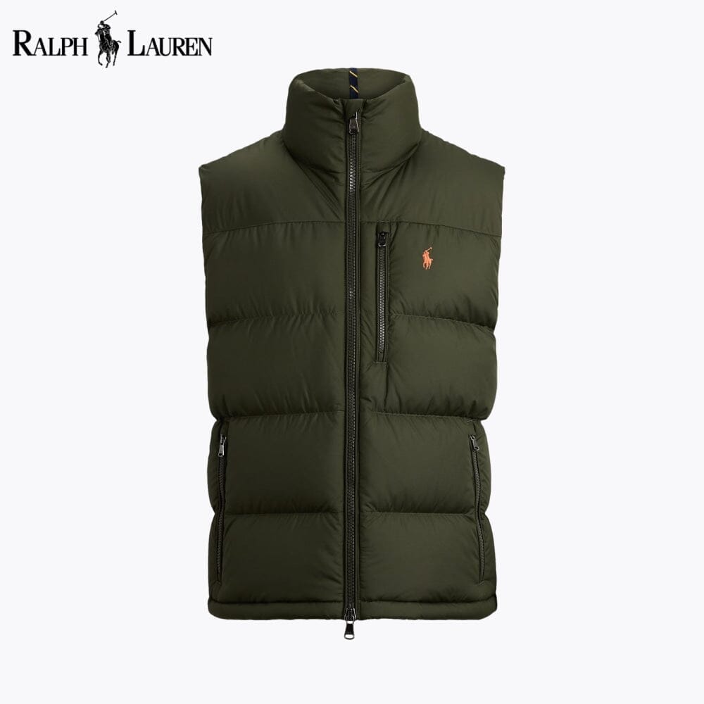 RL Gorham Down Gilet Ralph Lauren Aurev Olive Green S 