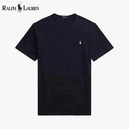 RL Jersey Crewneck T-Shirt Ralph Lauren Luxvian Black S 