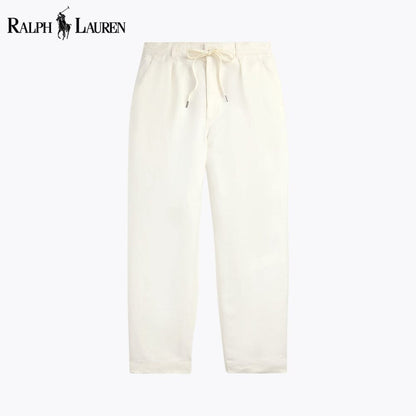 RL Lateef Relaxed Fit Pleated Linen Pant Ralph Lauren Aurev Cream 28 