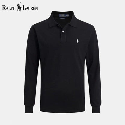 RL Long Slim Fit Dress Shirt Ralph Lauren Luxvian Black S 