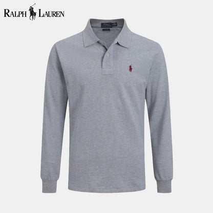 RL Long Slim Fit Dress Shirt Ralph Lauren Luxvian Gray S 