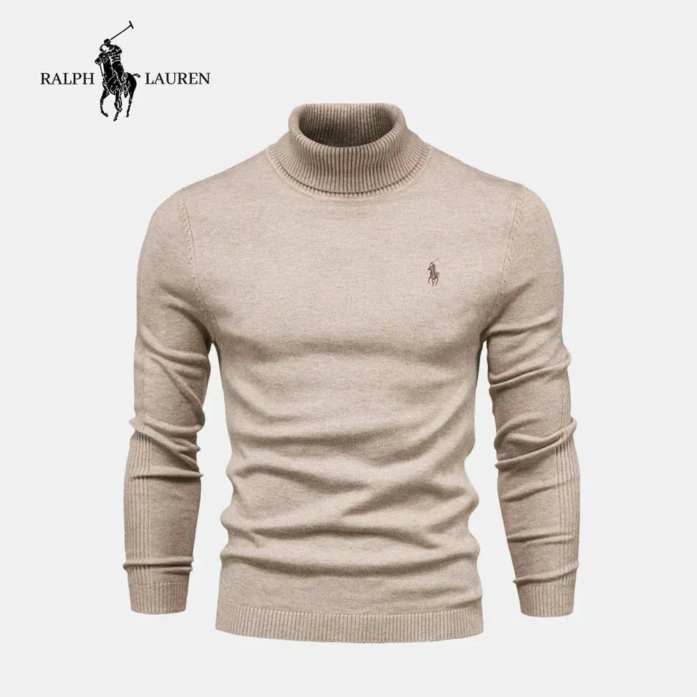 RL Men's Turtleneck Sweater (Clearance) Ralph Lauren Luxvian Beige S 