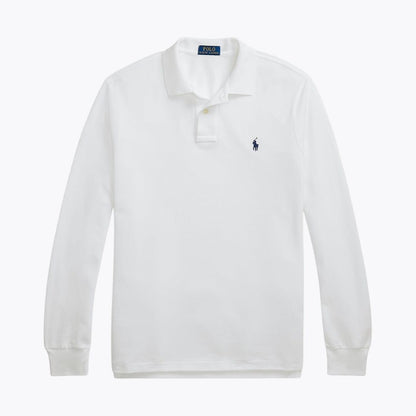 RL Mesh Long-Sleeve Polo Shirt Ralph Lauren Luxvian White S 