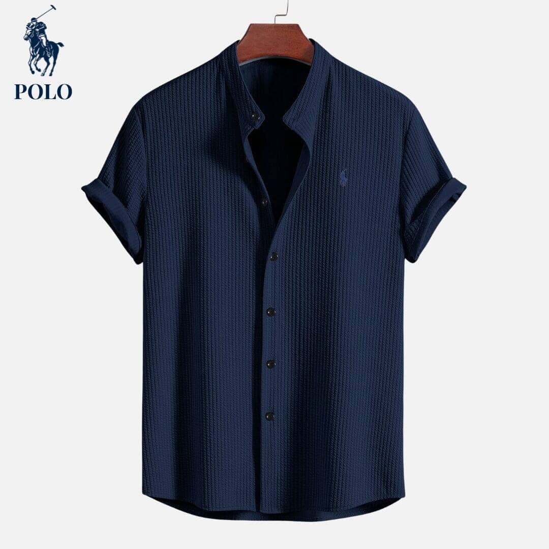 RL Polo Hampton Collar Shirt Ralph Lauren Luxvian Dark Blue S 