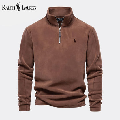 RL Prestige Cable-Knit Wool Knit Sweater Ralph Lauren Aurev Brown S 