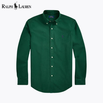 RL Slim Fit Garment-Dyed Oxford Shirt Ralph Lauren Luxvian New Forest S 