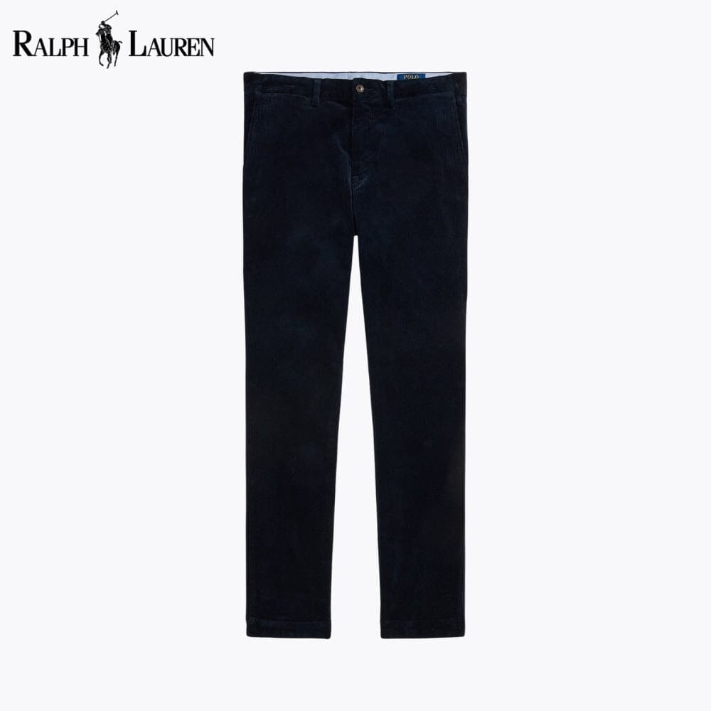 RL Straight Fit Stretch Corduroy Pant Ralph Lauren Luxvian Blue Navy 28 
