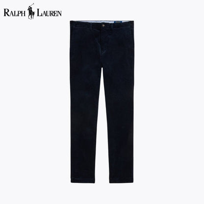 RL Straight Fit Stretch Corduroy Pant Ralph Lauren Luxvian Blue Navy 28 