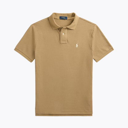 RL The Iconic Mesh Polo Shirt Ralph Lauren Aurev Cafe Tan S 