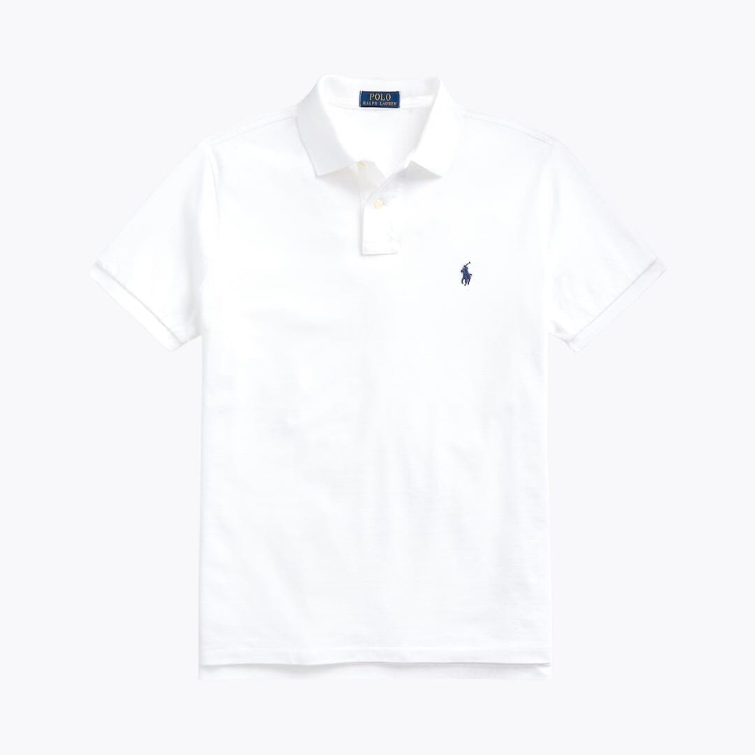 RL The Iconic Mesh Polo Shirt Ralph Lauren Luxvian White/Navy S 