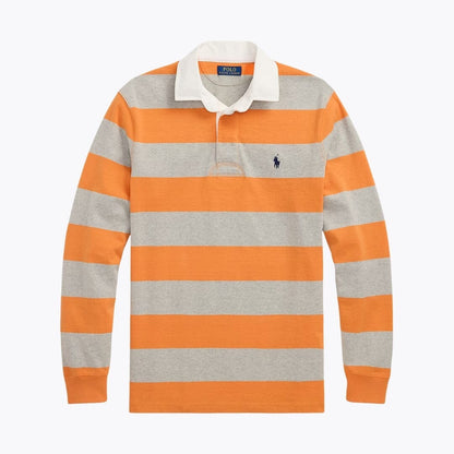 RL The Iconic Rugby Shirt Ralph Lauren Aurev Bedford Orange/Heather S 