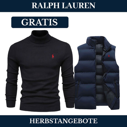 RL Weste + Gratis-Pullover (LAGERRÄUMUNG) Ralph Lauren Luxvian Blau Schwarz M